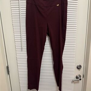 INC International Concepts Burgundy Straight Leg Pants